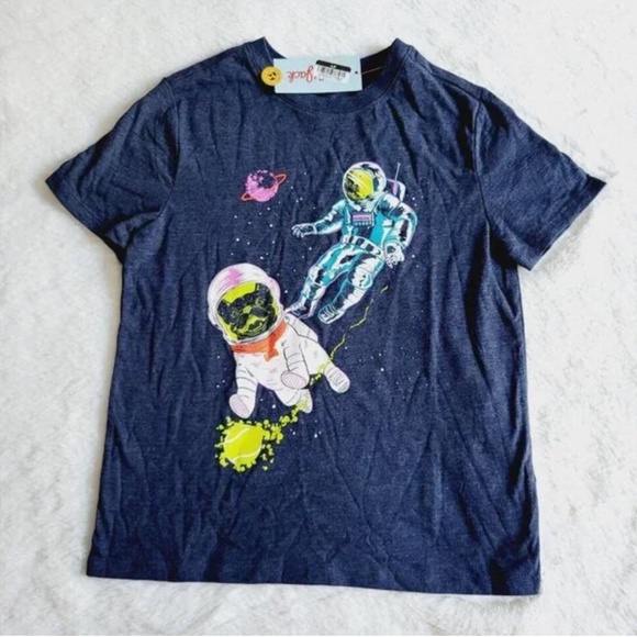 Cat & Jack Boys' Short Sleeve Astronaut Puppy Graphic T-Shirt S, M, L - Picture 1 of 1